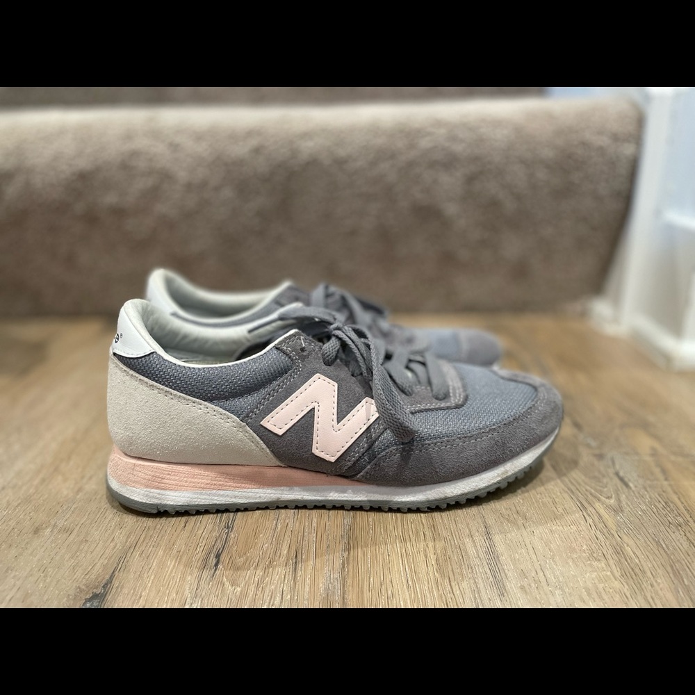 Pink and Grey New Balance Sneakers